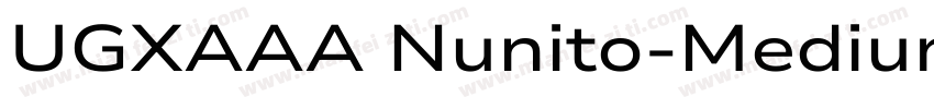 UGXAAA Nunito-Medium-Identity-H字体转换